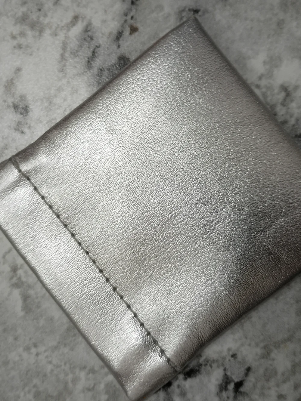 Dolce & Gabbana Metallic Silver Tiny Pouch with D&G Plaque
